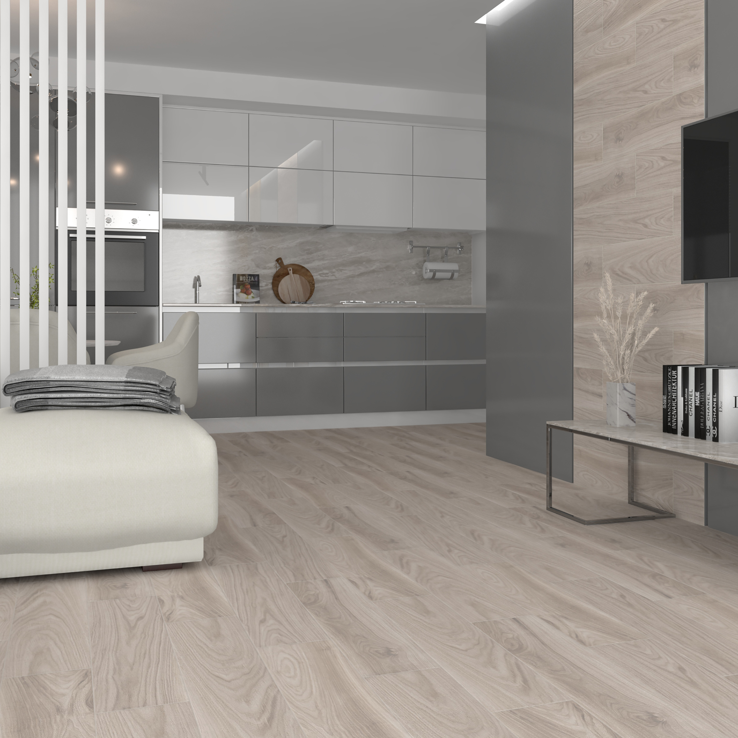 Керамогранит (SG708390R) Laparet Albero капучино 20x80 матовый