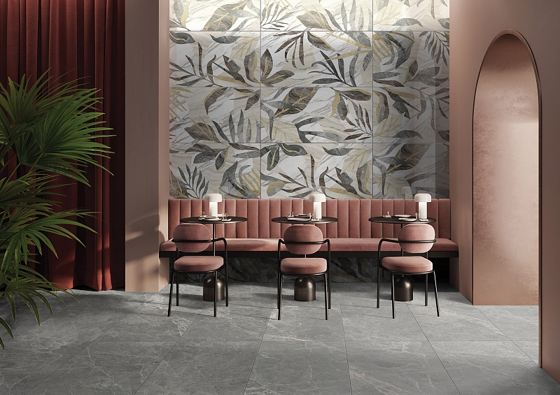 Мозаика Vitra MarbleSet Оробико Темный Греж R9 30x30 лаппатированный