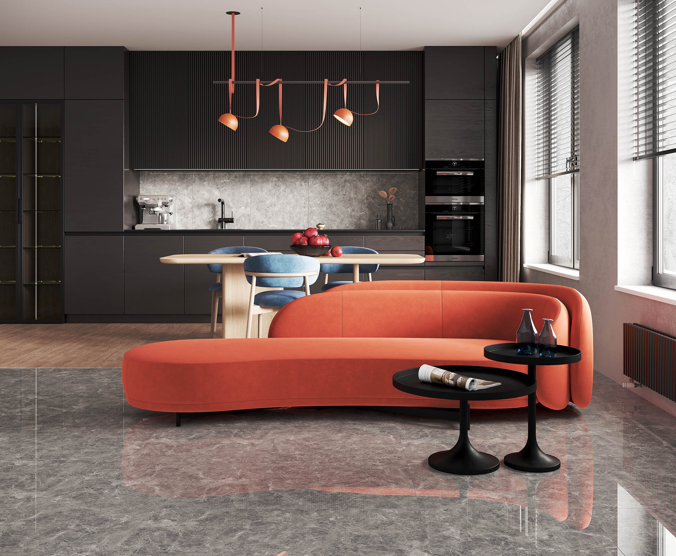 Керамогранит Laparet Orlando Gris серый 60x60 полированный