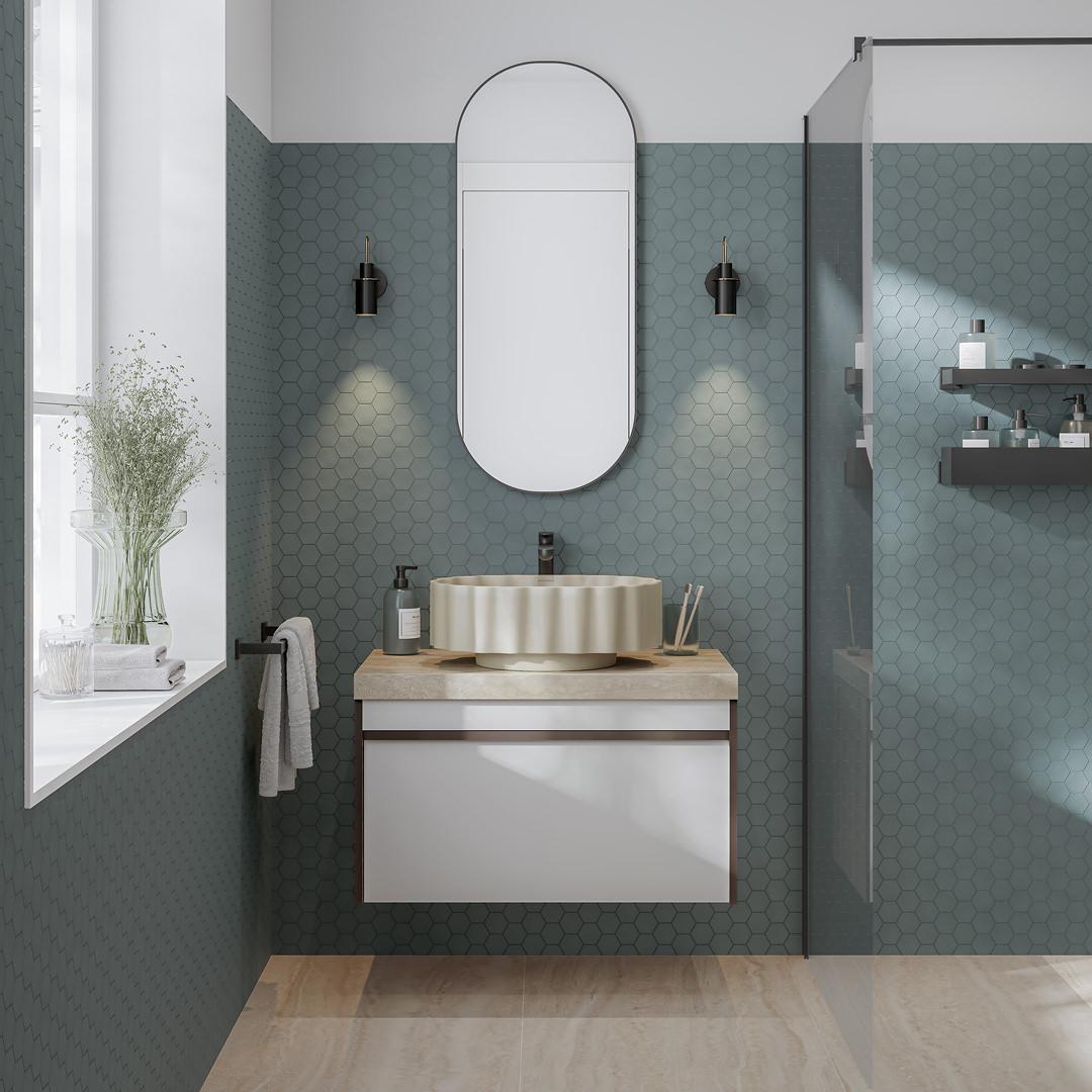 Керамогранит Kerama Marazzi Агуста белый натуральный из 36 частей 30.1x30.1 21058
