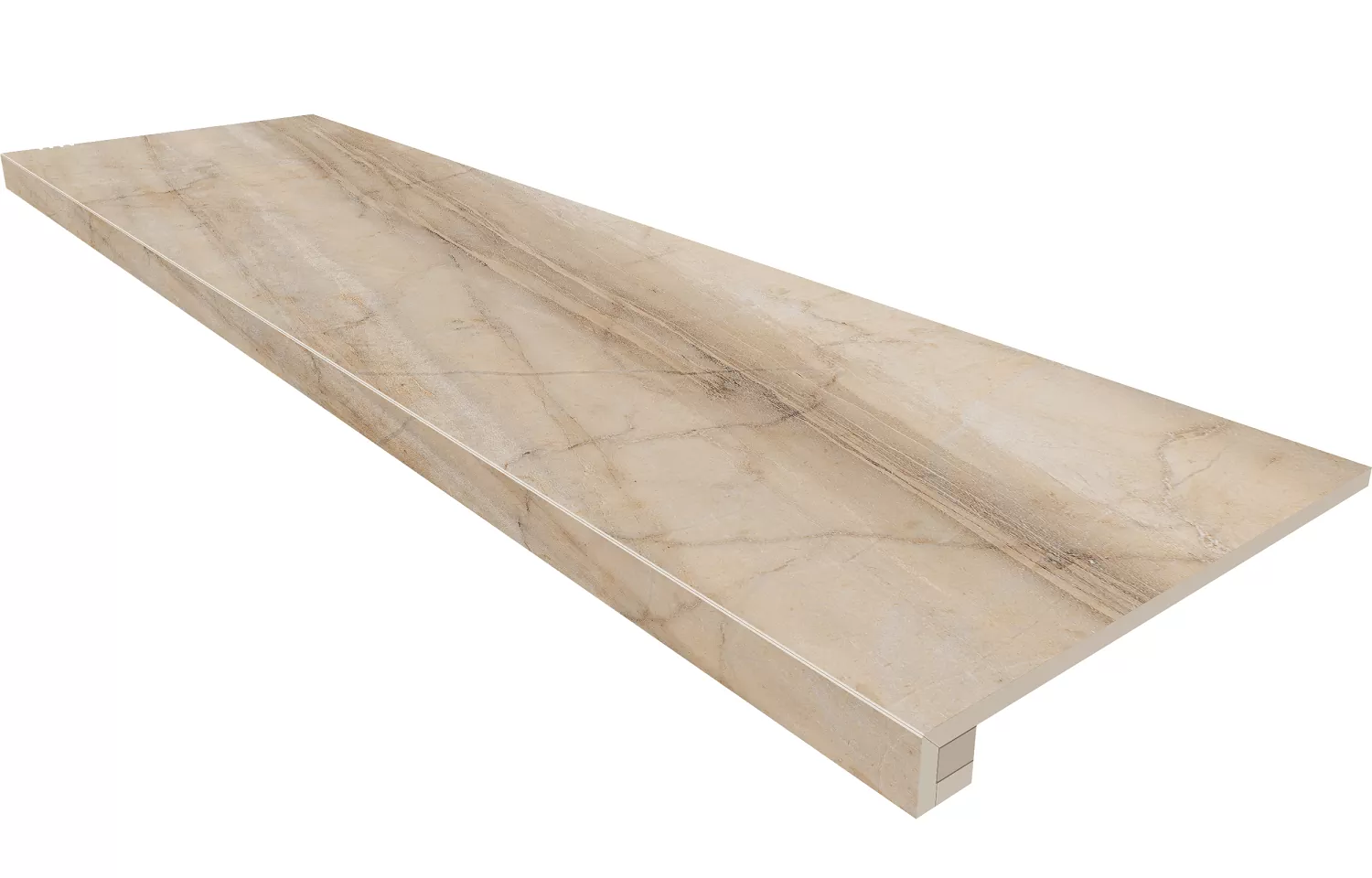 Комплект Estima BR02 Bernini Beige (Ступень 33x120 непол. прямоугол. бортик без насечек + Подступенок 14,5x120)