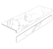 Ступень Старо Statuario Calipso с подступенником 32x120 белый