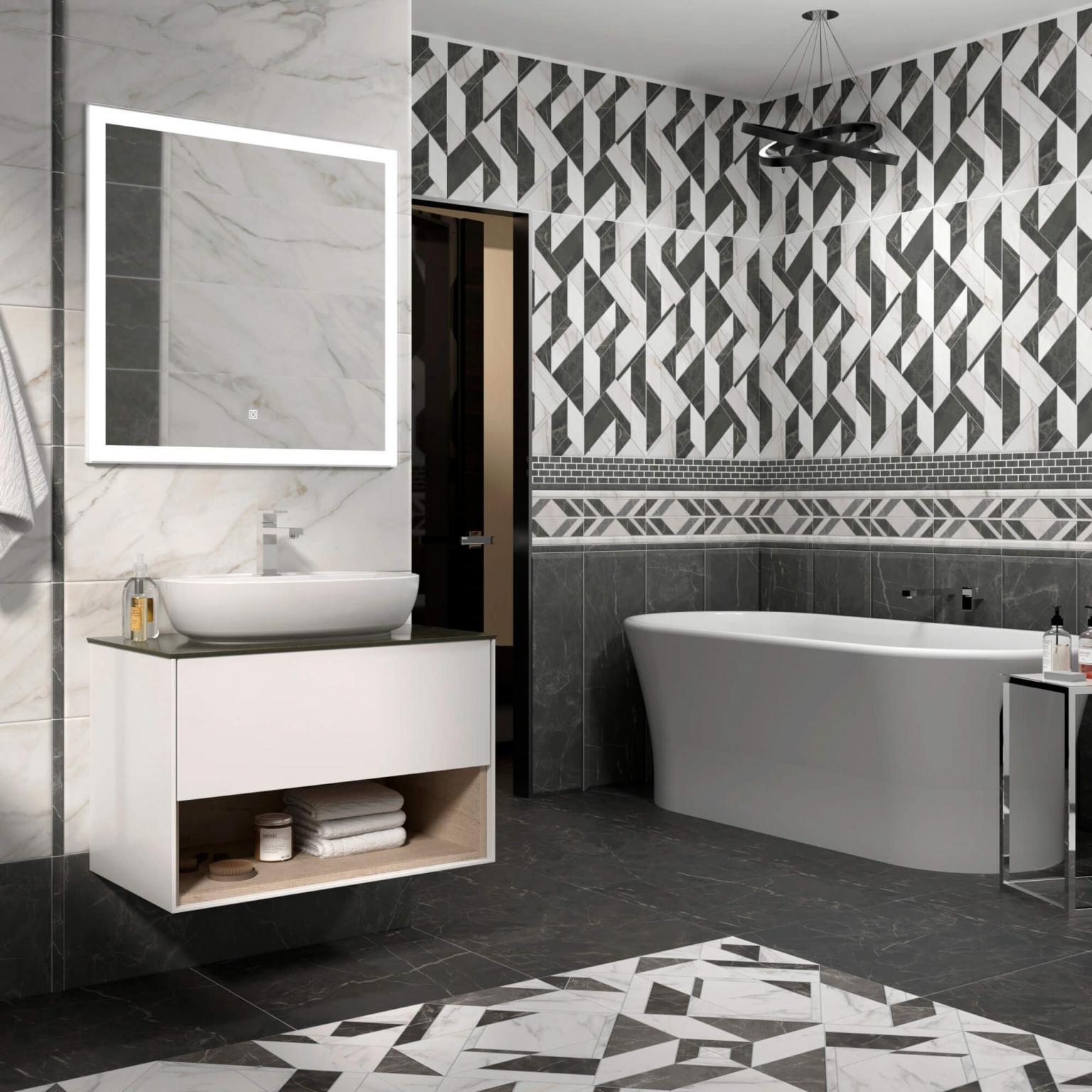 Керамическая плитка Kerama Marazzi 13097TR Буонарроти белый матовый обрезной 30x89.5