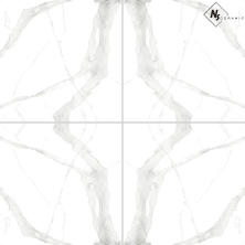 Керамогранит NSceramic NSC8034(A,B) белый глянцевый 80x80