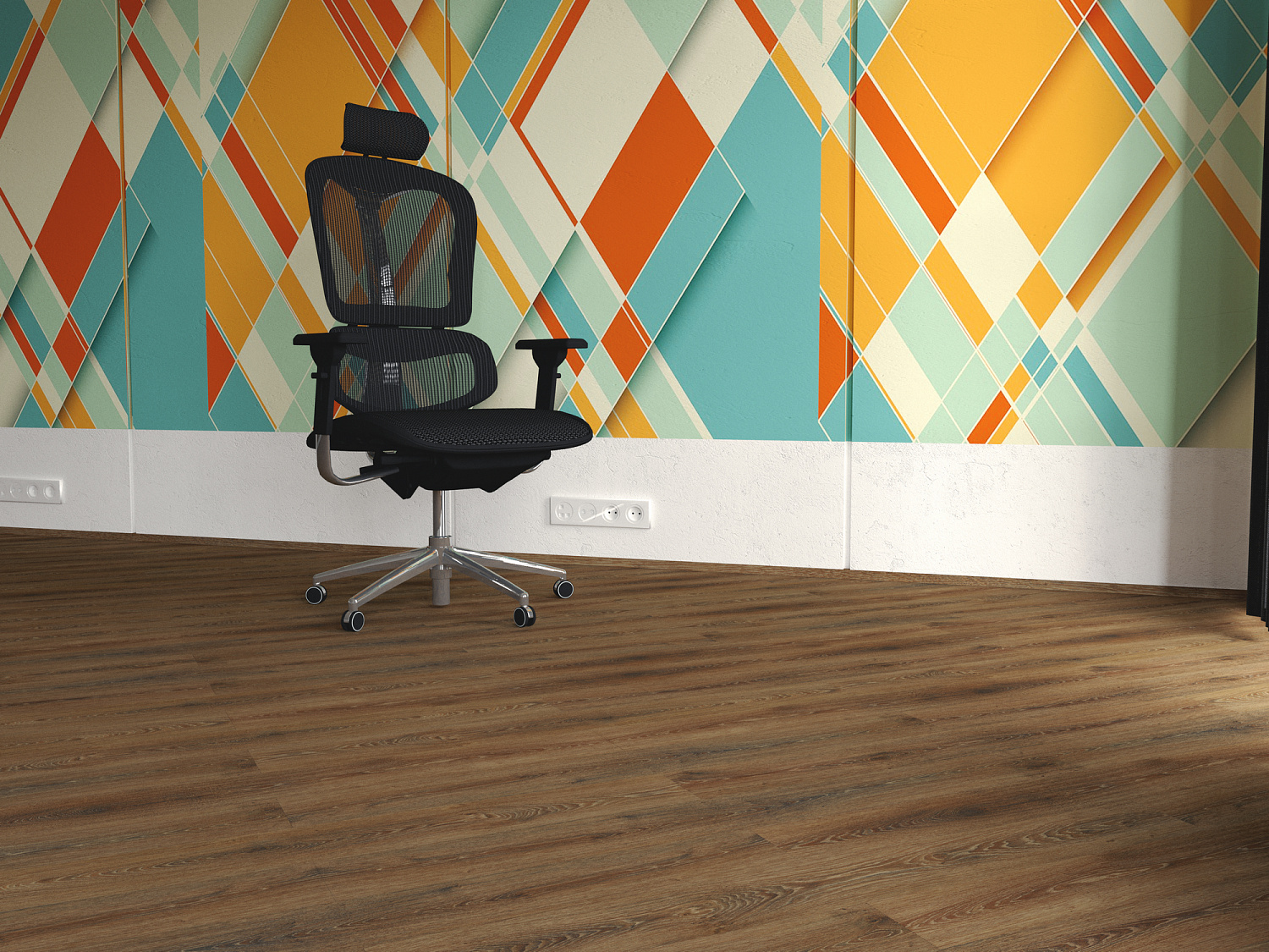 Кварцвиниловая плитка Fine Floor Strong FF-1255 Дуб Октопус кварц винил напольный