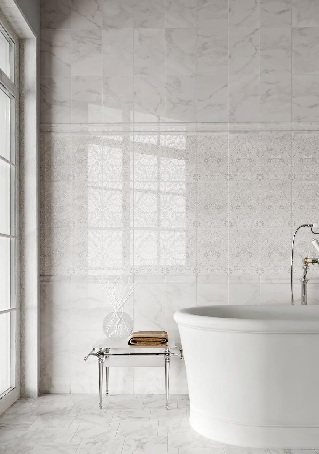 Бордюр Kerama Marazzi PFE018 Карандаш Висконти белый 2x20