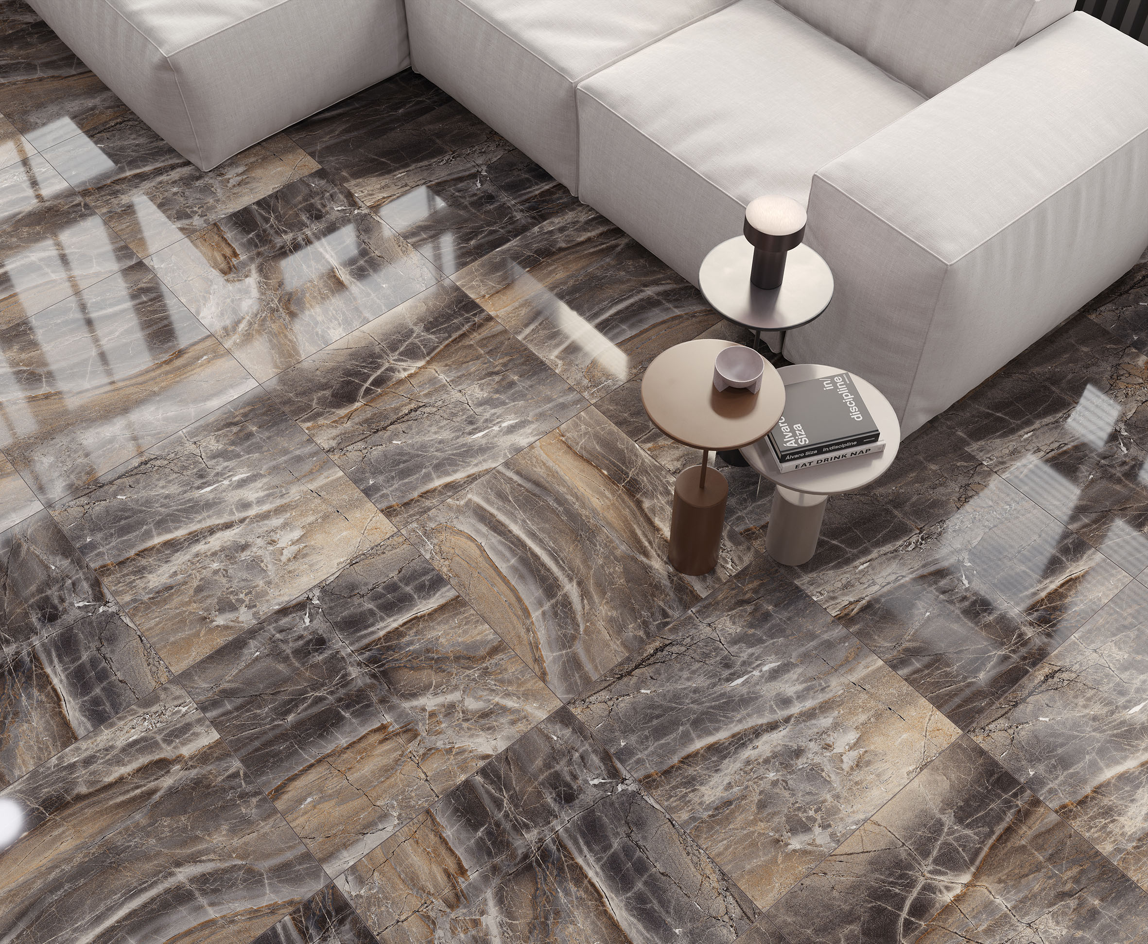 Керамогранит Laparet Electra Brown 60x60 полированный