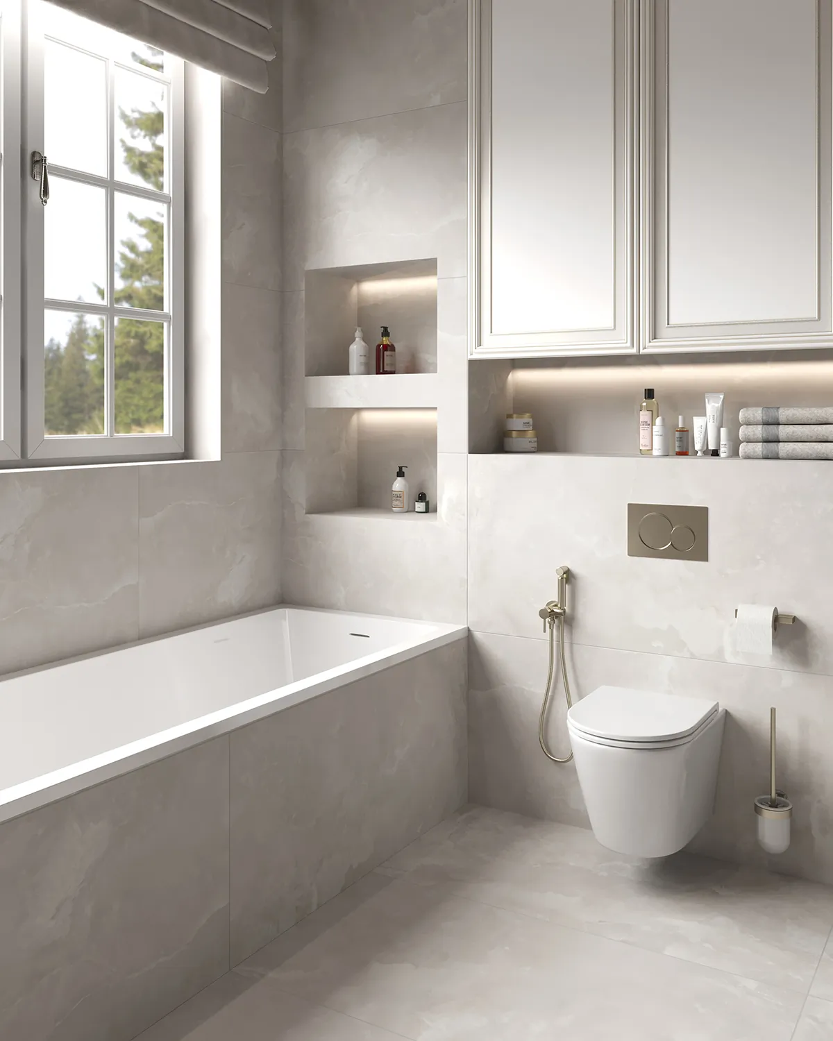 Керамогранит Старо Roma Gris Carving Satin 60x120 серый