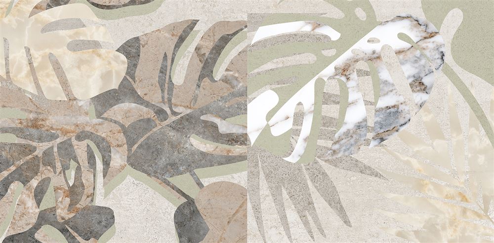 Декор Vitra Marble-Beton Цветочный 30x60 лаппатированный