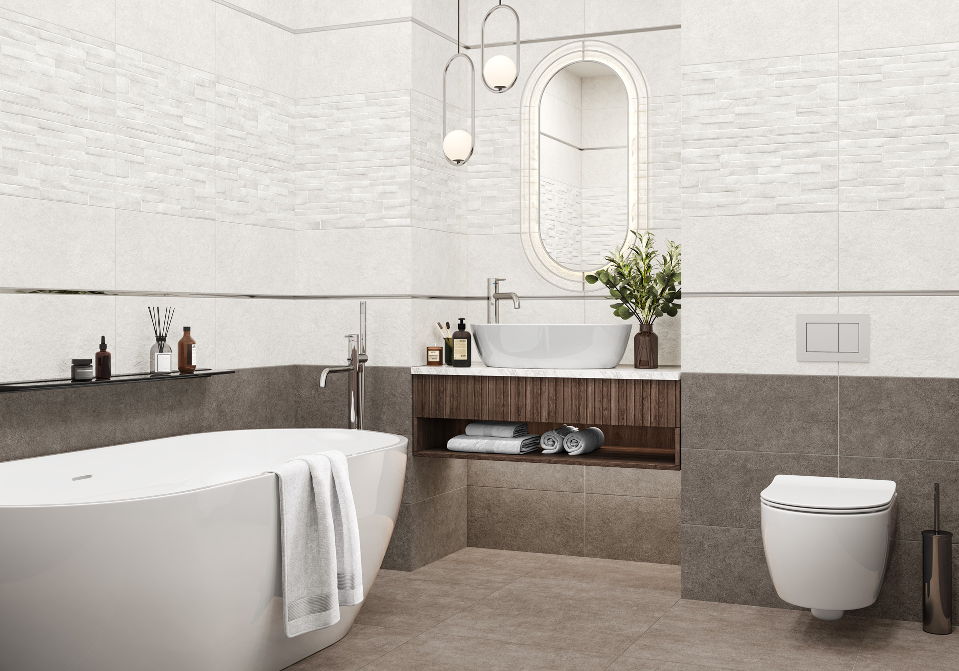 Керамическая плитка Alma Ceramica Дискавер TWU2550DCV24 коричневый 24.9x50