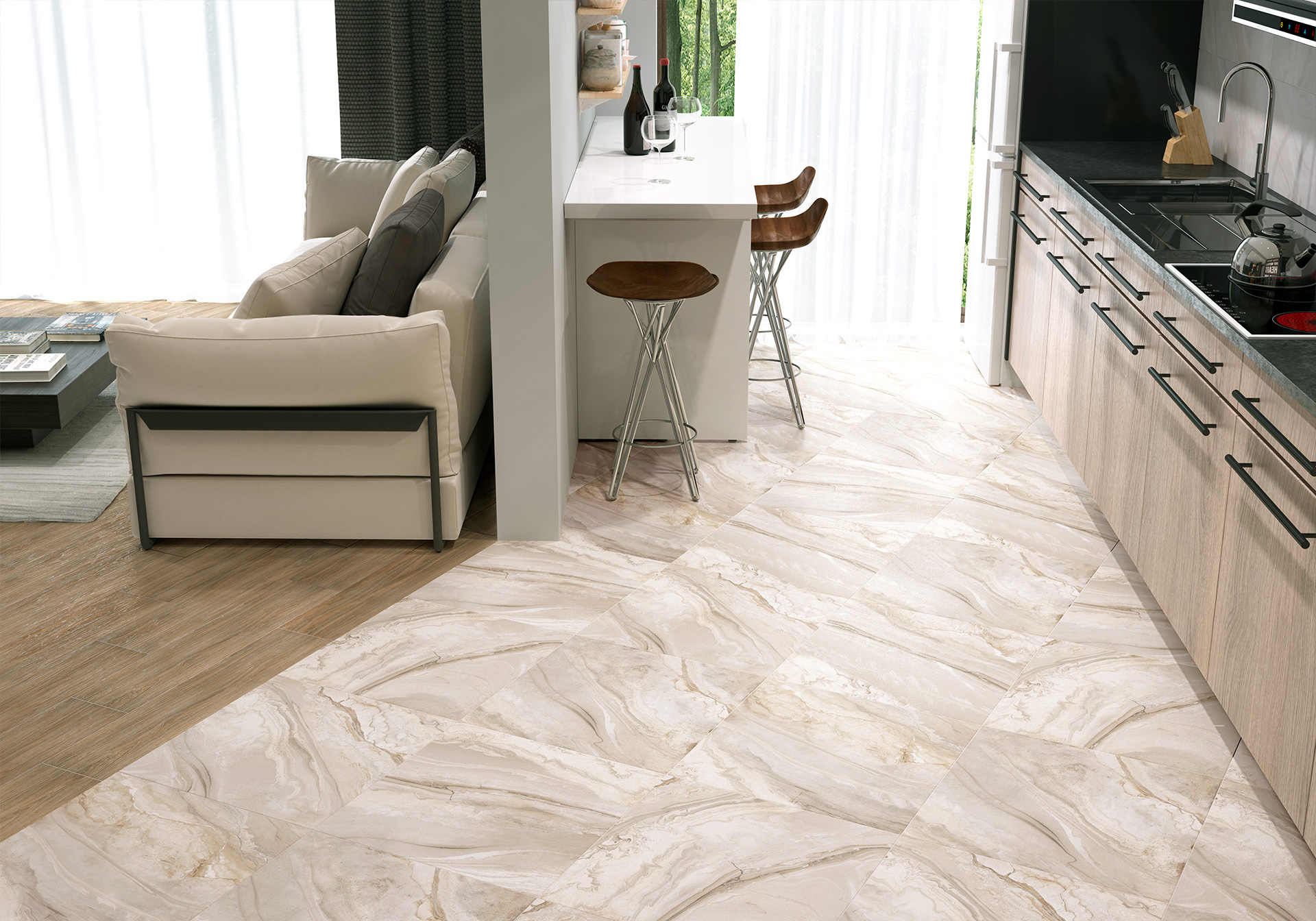 Керамогранит Alma Ceramica Мэджик GFU04MGC64L серый 60x90