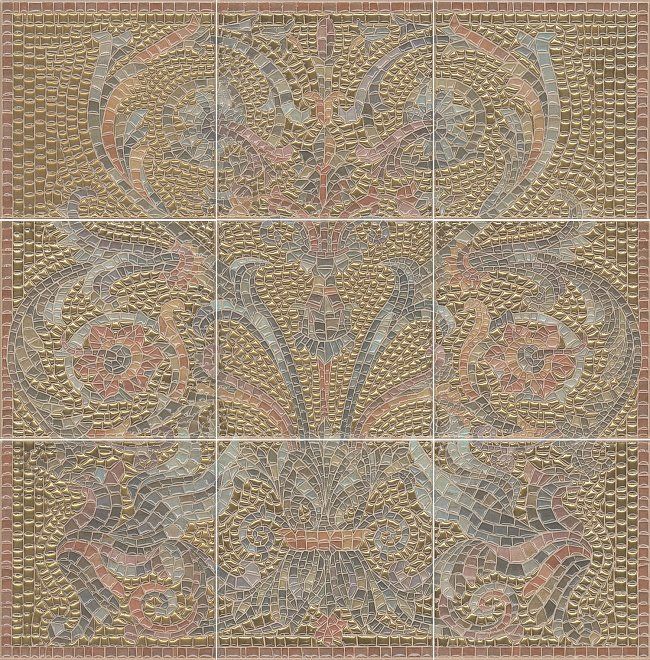 Декор Kerama Marazzi HGD\B99\9x\17000 Панно Виченца золото 45x45
