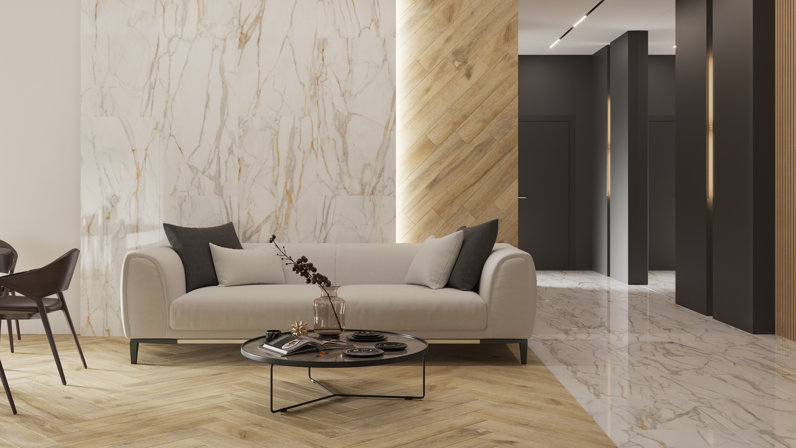 Комплект Estima SM02 Ametis Supreme Gold (Ступень 33x120 непол. прямоугол. бортик с насечками + Подступенок 14,5x120)