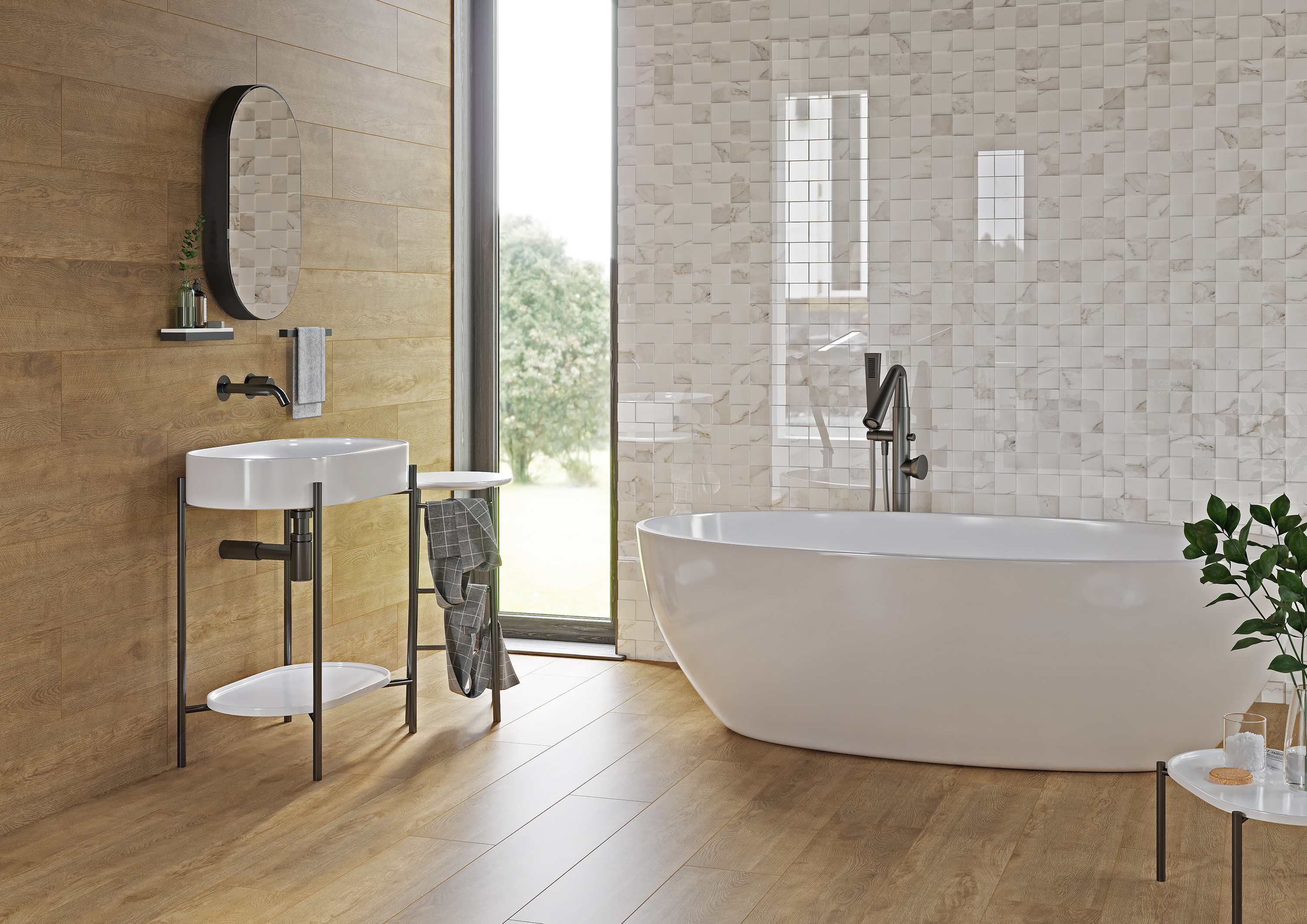 Керамогранит Grasaro Queens White 20x120 G-800/MR/200x1200x11