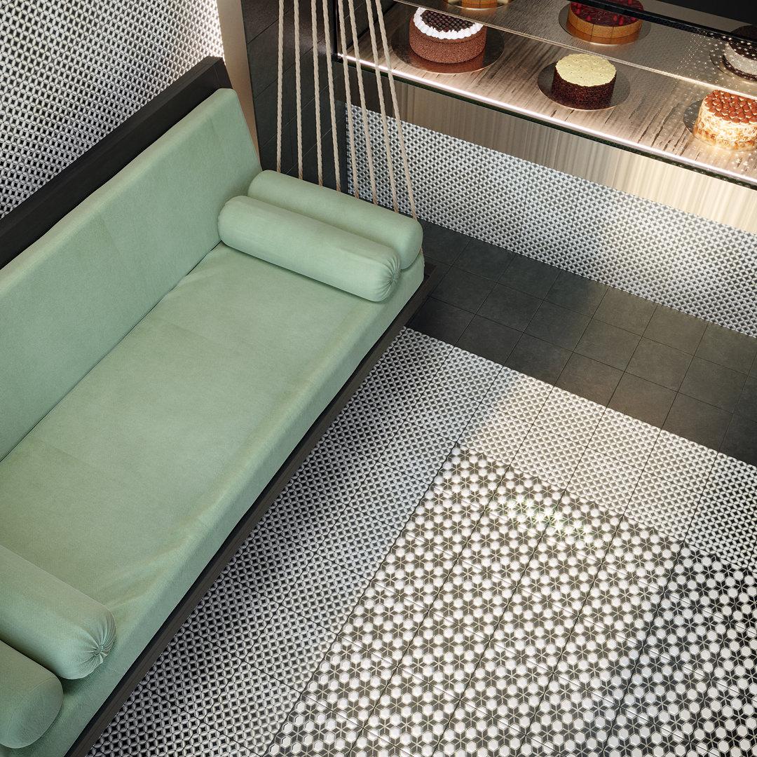 Декор Kerama Marazzi Фреджио 2 черно-белый 20x20 VT\A295\SG1544N