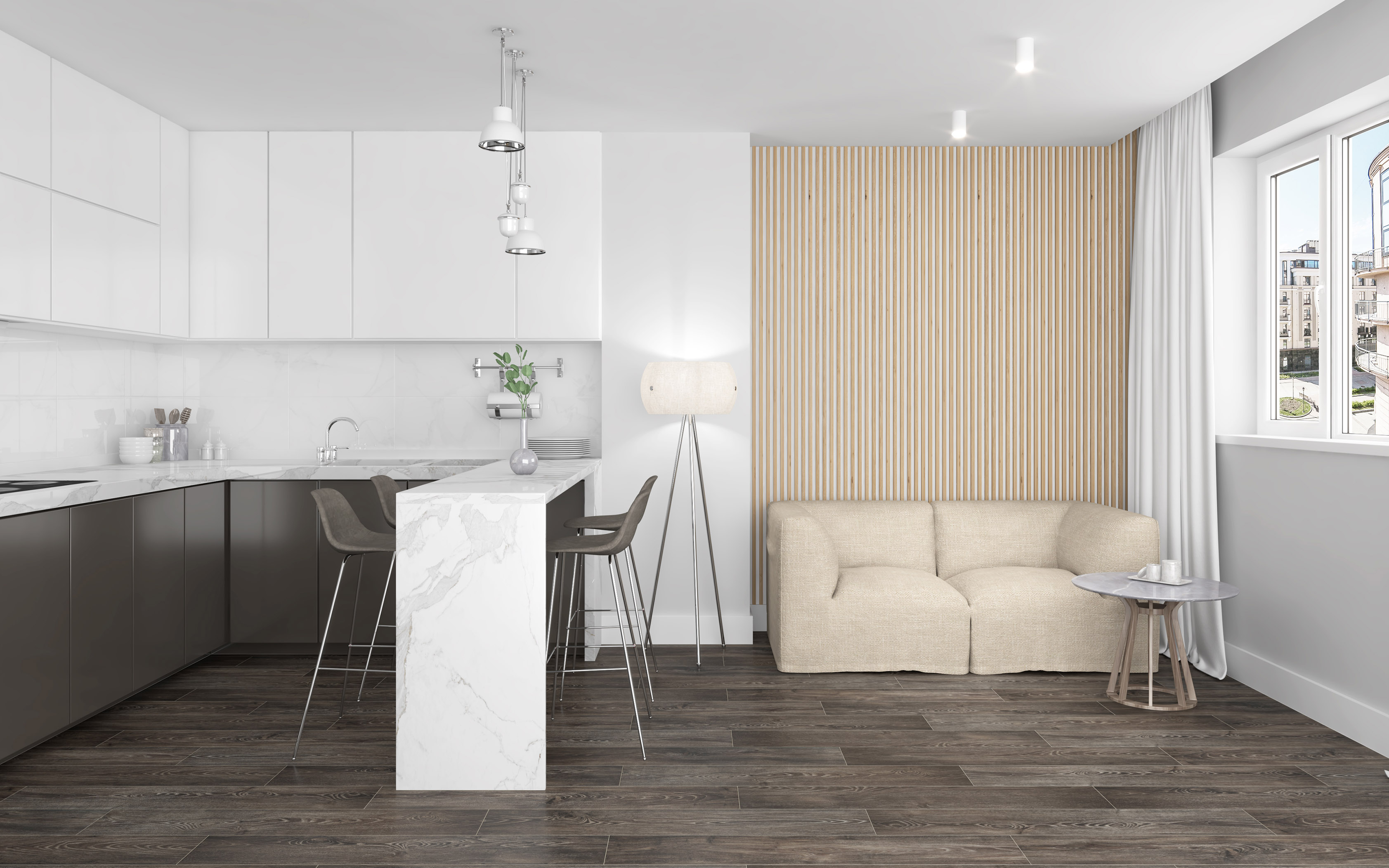 Керамогранит (K-1623/MR) Laparet Soho светло-бежевый 20x120 матовый