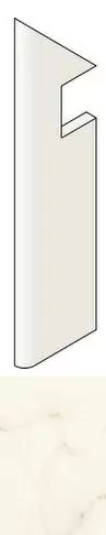Ступень левая Marvel Calacatta Apuano Battiscopa Sag. Sx Lappato AGG0 7.2x30