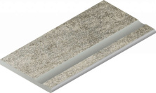 Бортик с выемкой закругленный Nordica X2 Silver 30x60