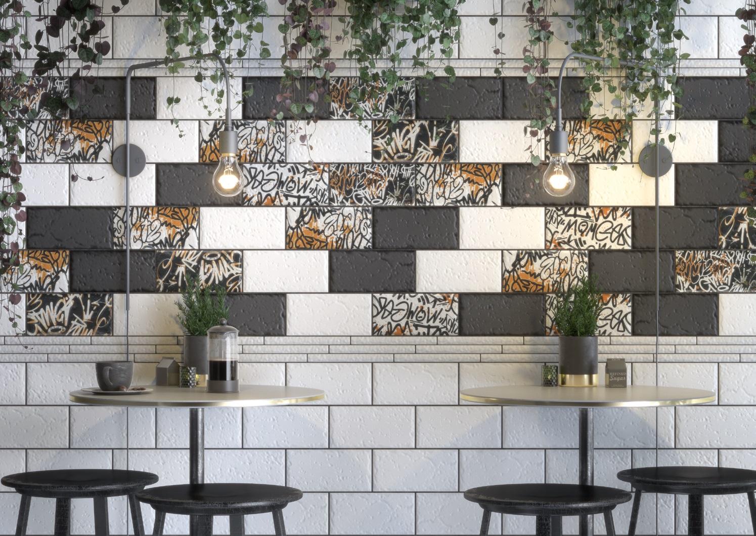 Бордюр Kerama Marazzi PRA002 Карандаш Граффити черный 2x20