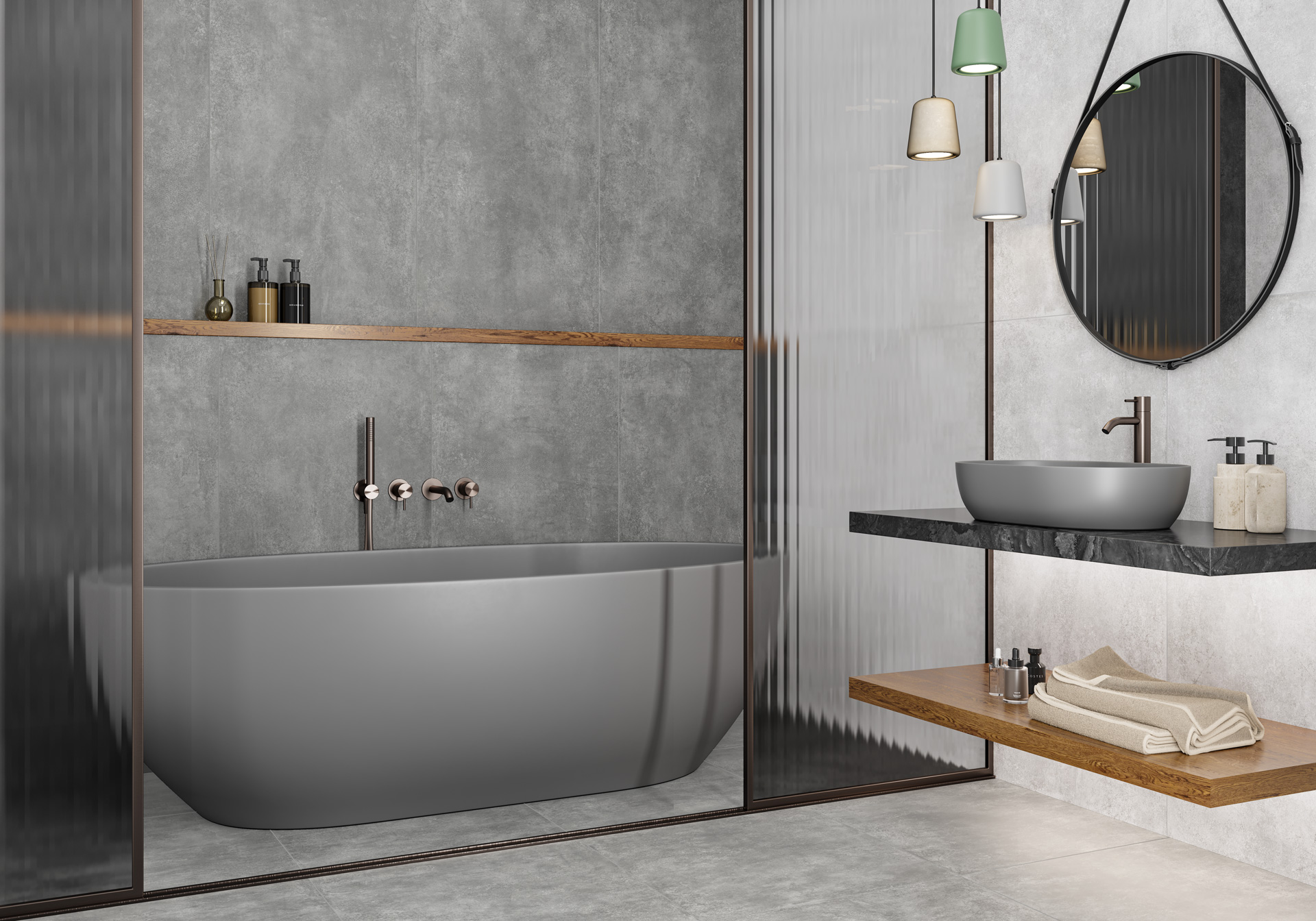 Керамогранит Alma Ceramica Тотем GFU60120TTM70R черный 60x120