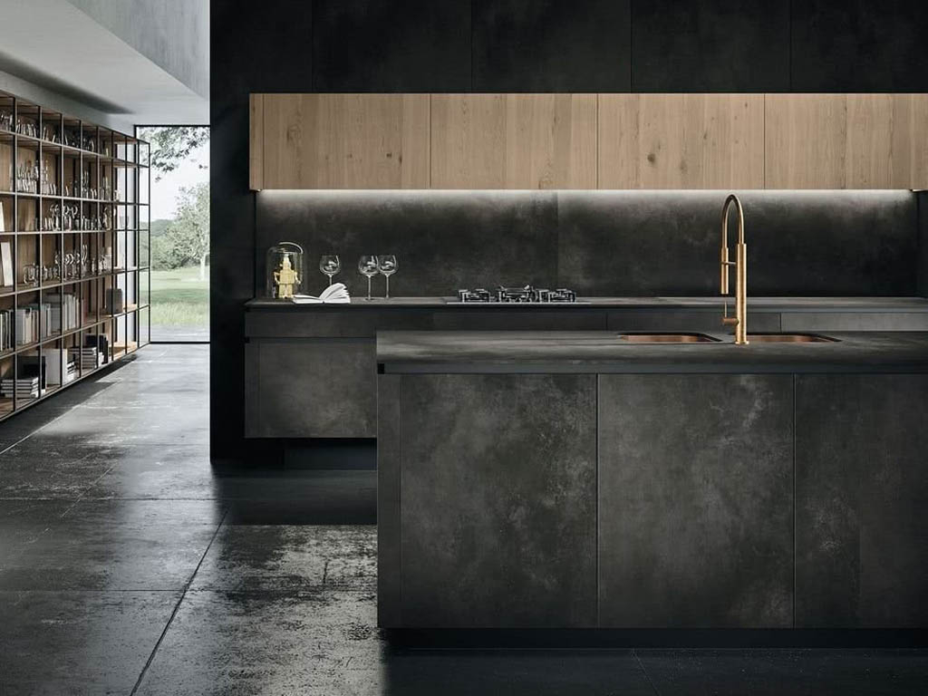 Керамогранит Laminam Ossido Nero 162x324 LAMF007880_IT