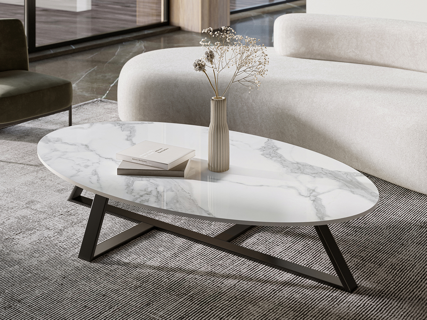 Керамогранит СтароСлэбс Marquina Night High Glossy 120x278 черный