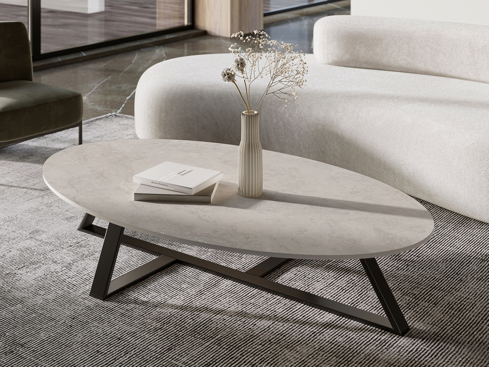 Керамогранит СтароСлэбс Travertine Beige Shape Tech Matt 120x280 бежевый