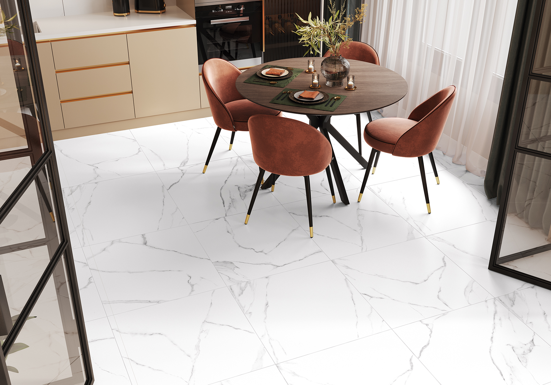 Керамогранит Alma Ceramica Мираж GFA57MRG00R белый 57x57