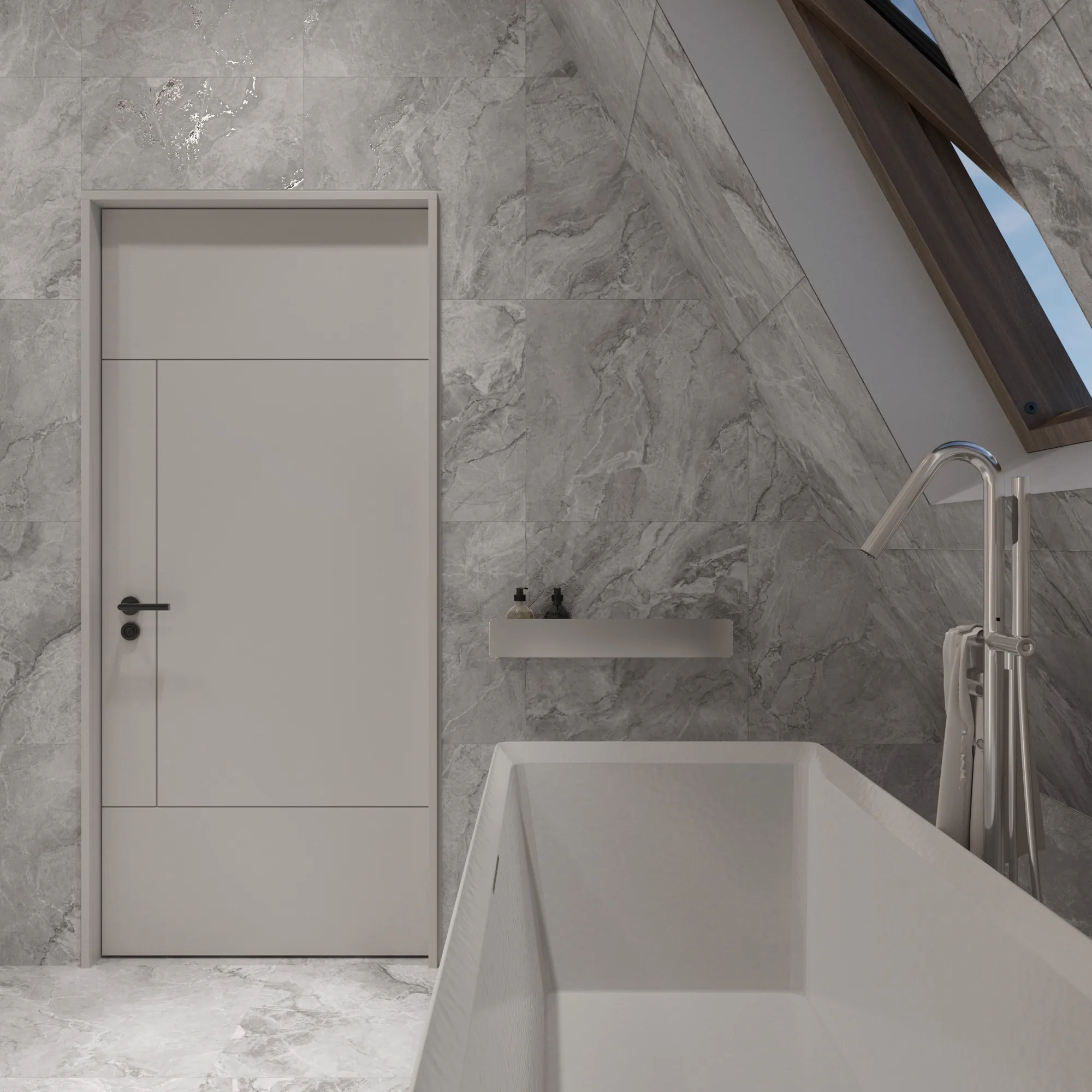 Керамогранит Аркадия Керамика CR4009-A Bolivia Dove Carving 60x120 серый