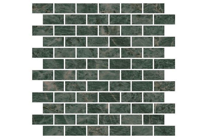 Мозаика Kerama Marazzi Эвора мозаичный зеленый глянцевый 30x32