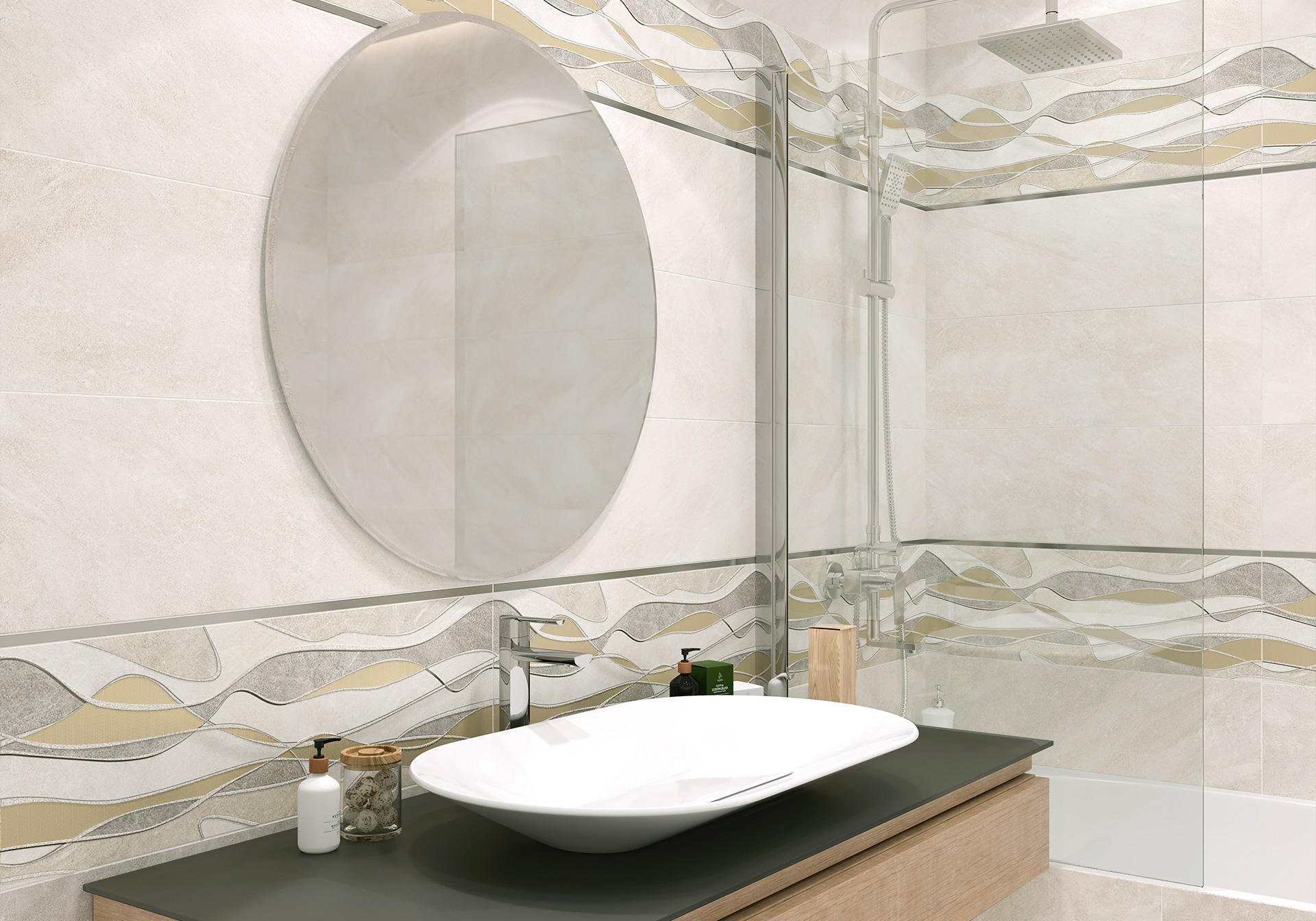 Керамическая плитка Alma Ceramica Риалто TWU12RLT07R коричневый 24.6x74