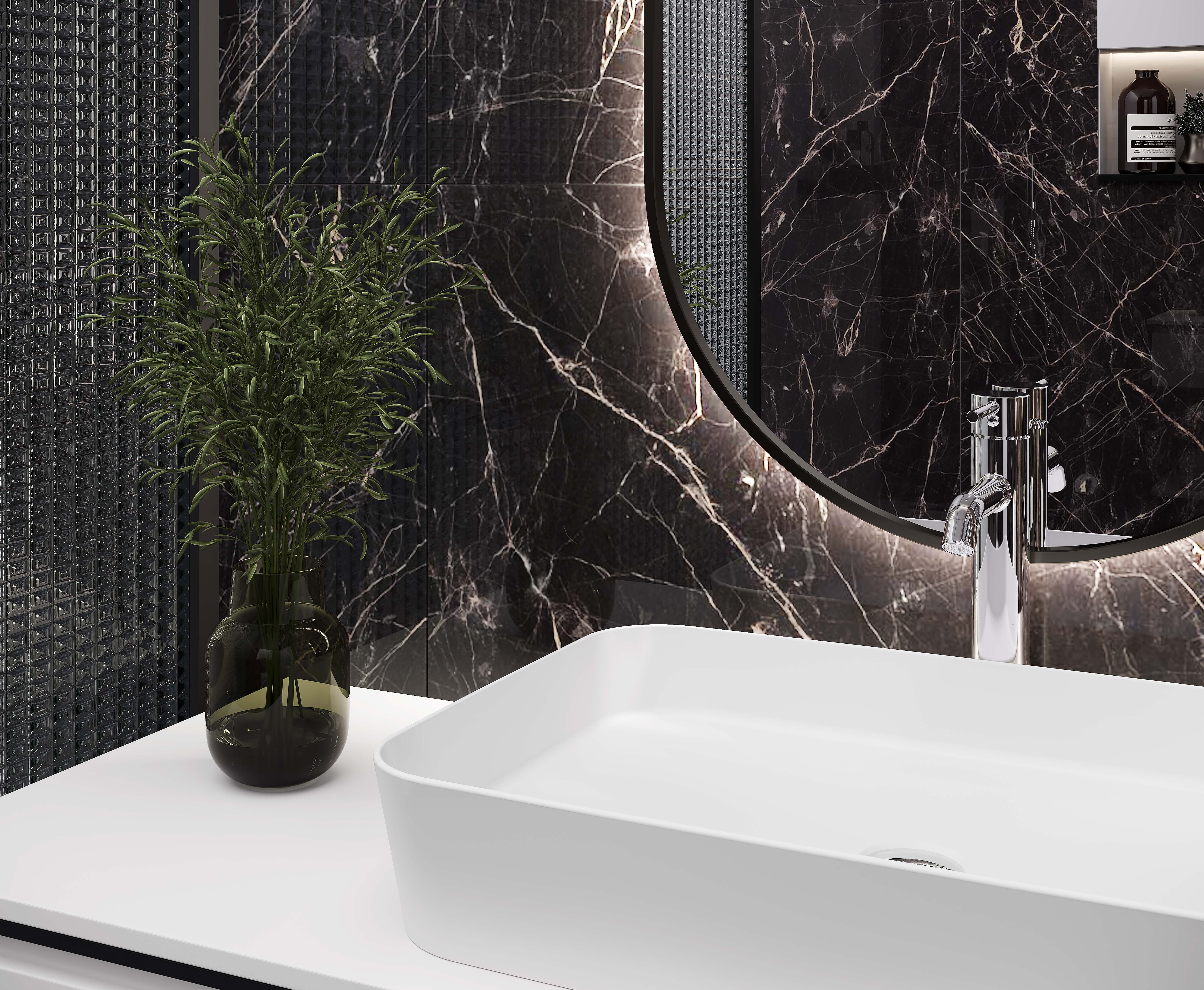 Керамогранит Laparet Black Arkadia черный 60x120 полированный