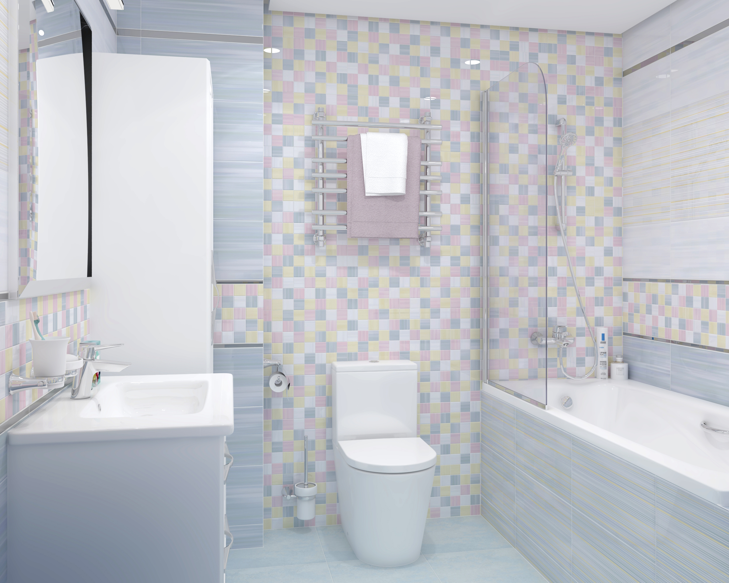 Керамическая плитка (34014) Laparet Spring розовый 25x50 глянцевый