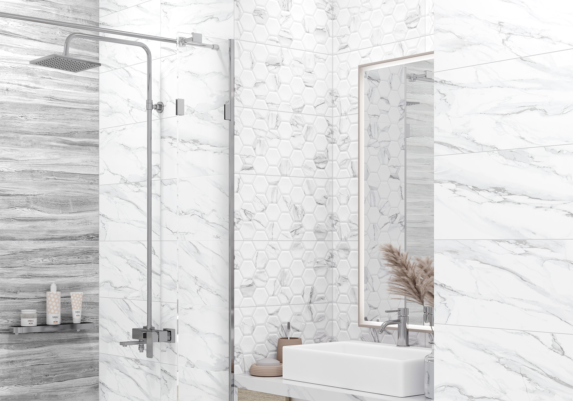 Керамическая плитка Alma Ceramica Вегас TWU09VEG017 белый 24.9x50