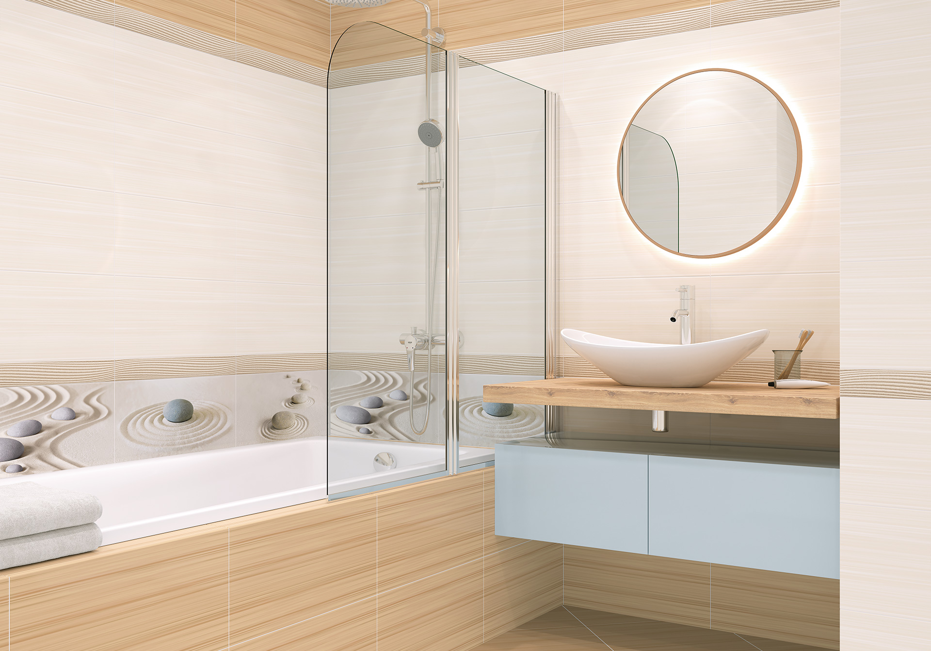 Керамическая плитка Alma Ceramica Релакс TWU09RLX404 коричневый 24.9x50