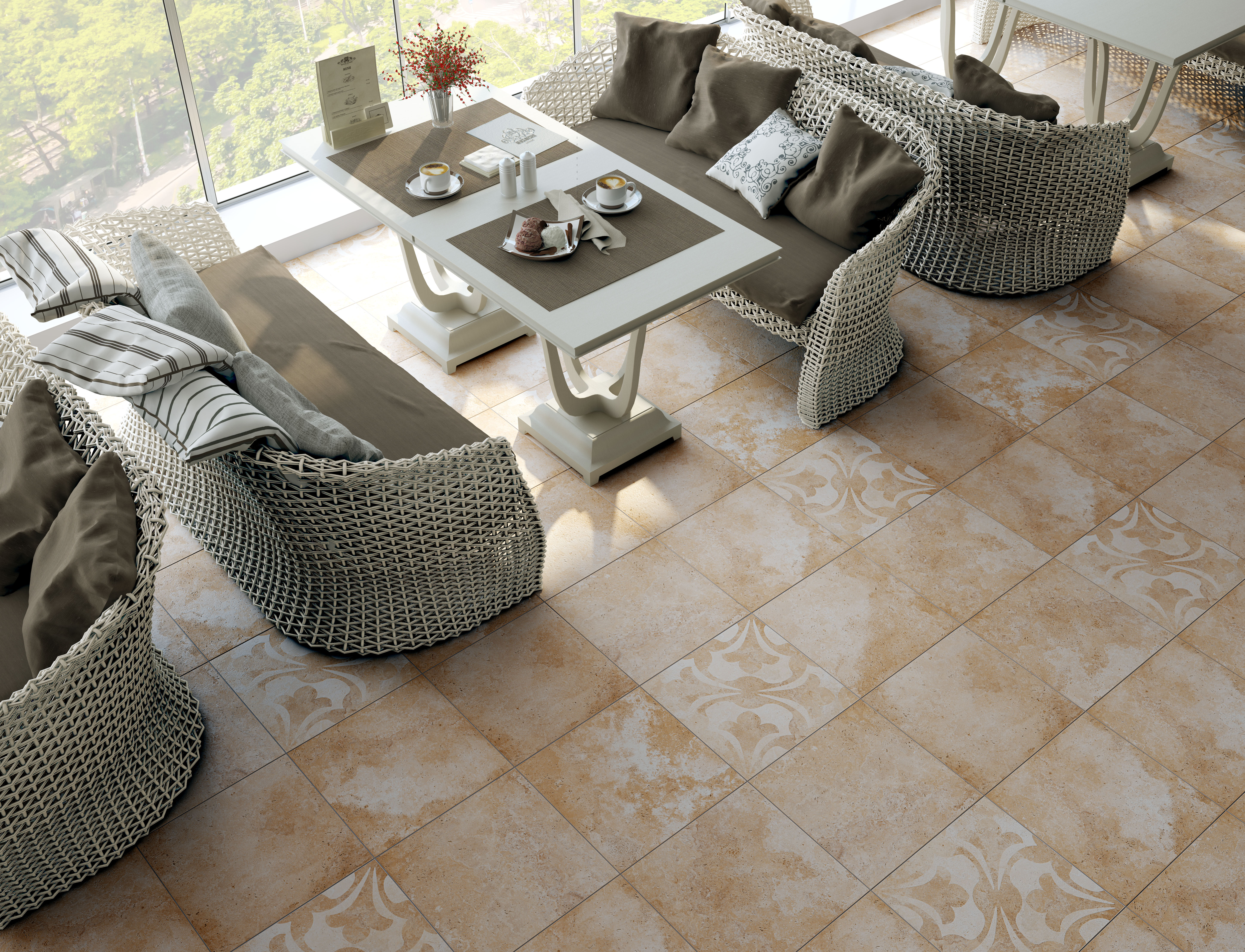 Декор Grasaro Tivoli Grey 40x40 G-242/S/d02/400x400x8