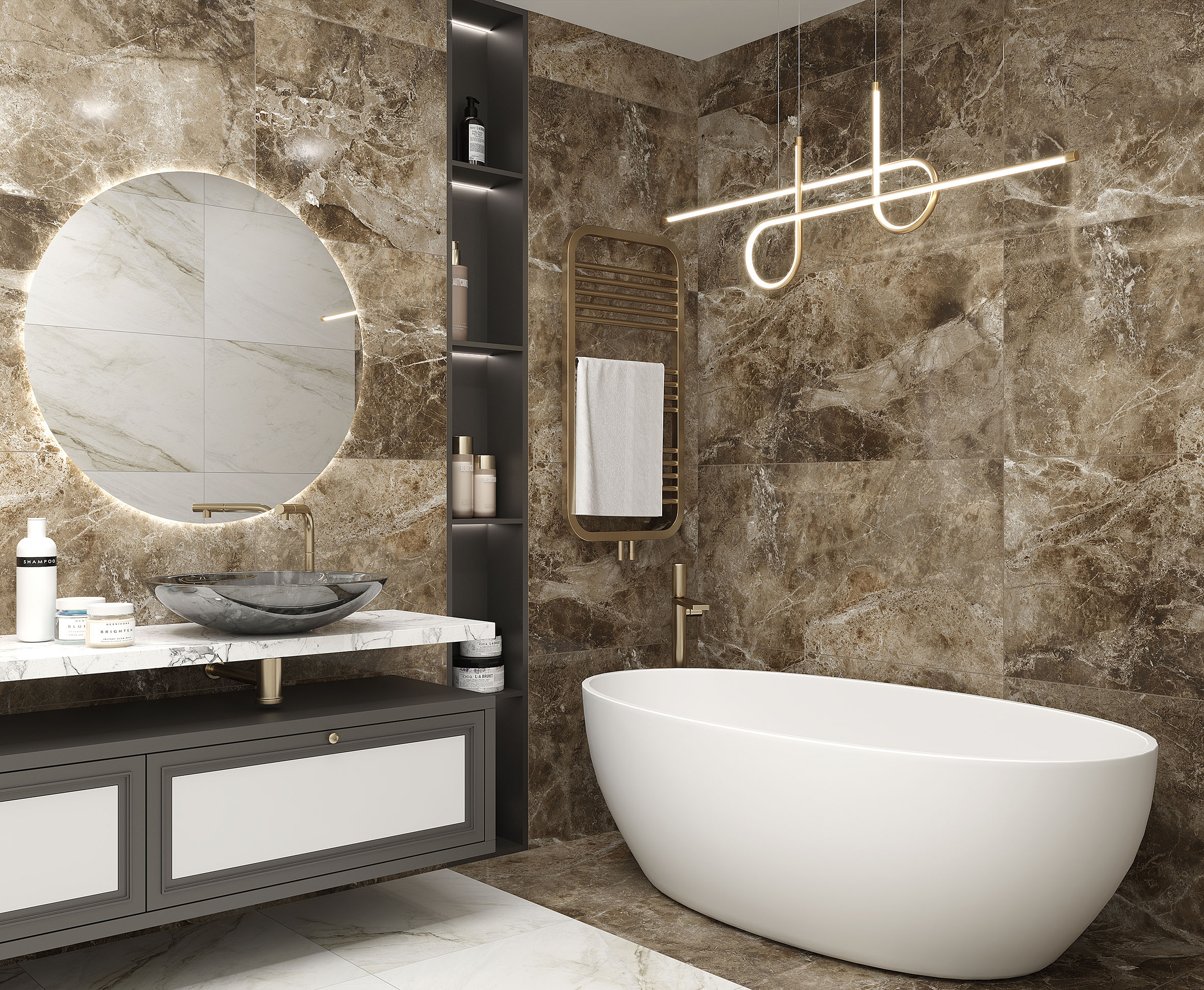 Керамогранит Laparet Krazzy Brown 60x60 полированный