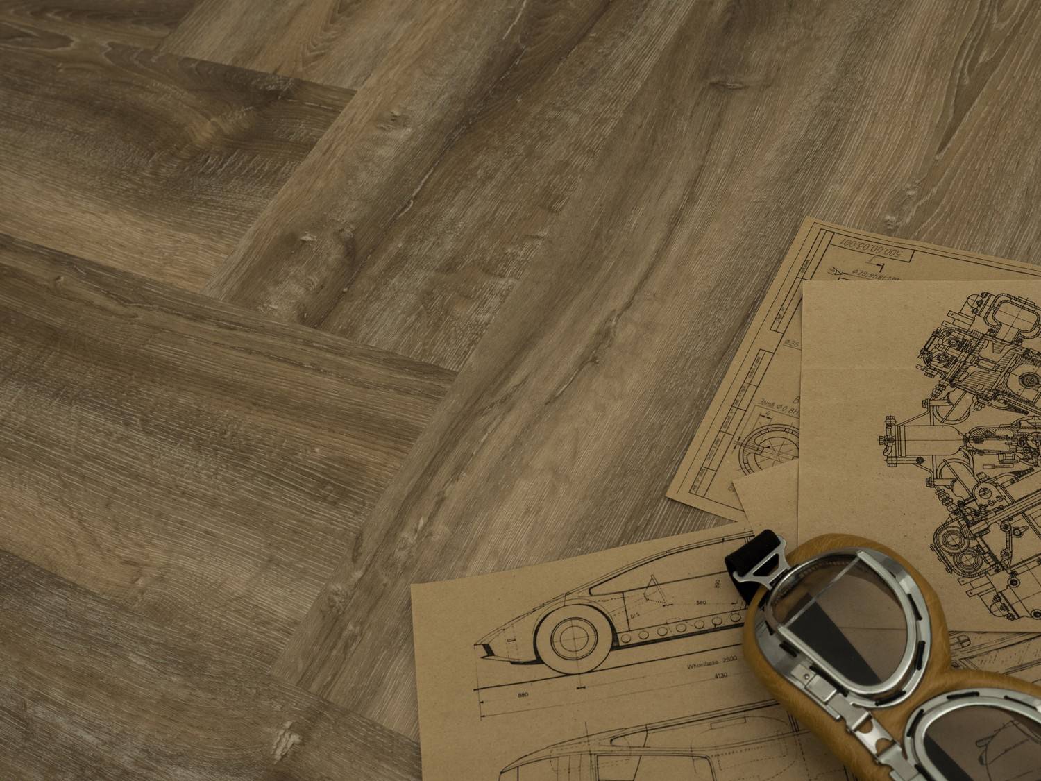Кварцвиниловая плитка Fine Floor Gear FF-1802 Дуб Гудвуд кварц винил напольный