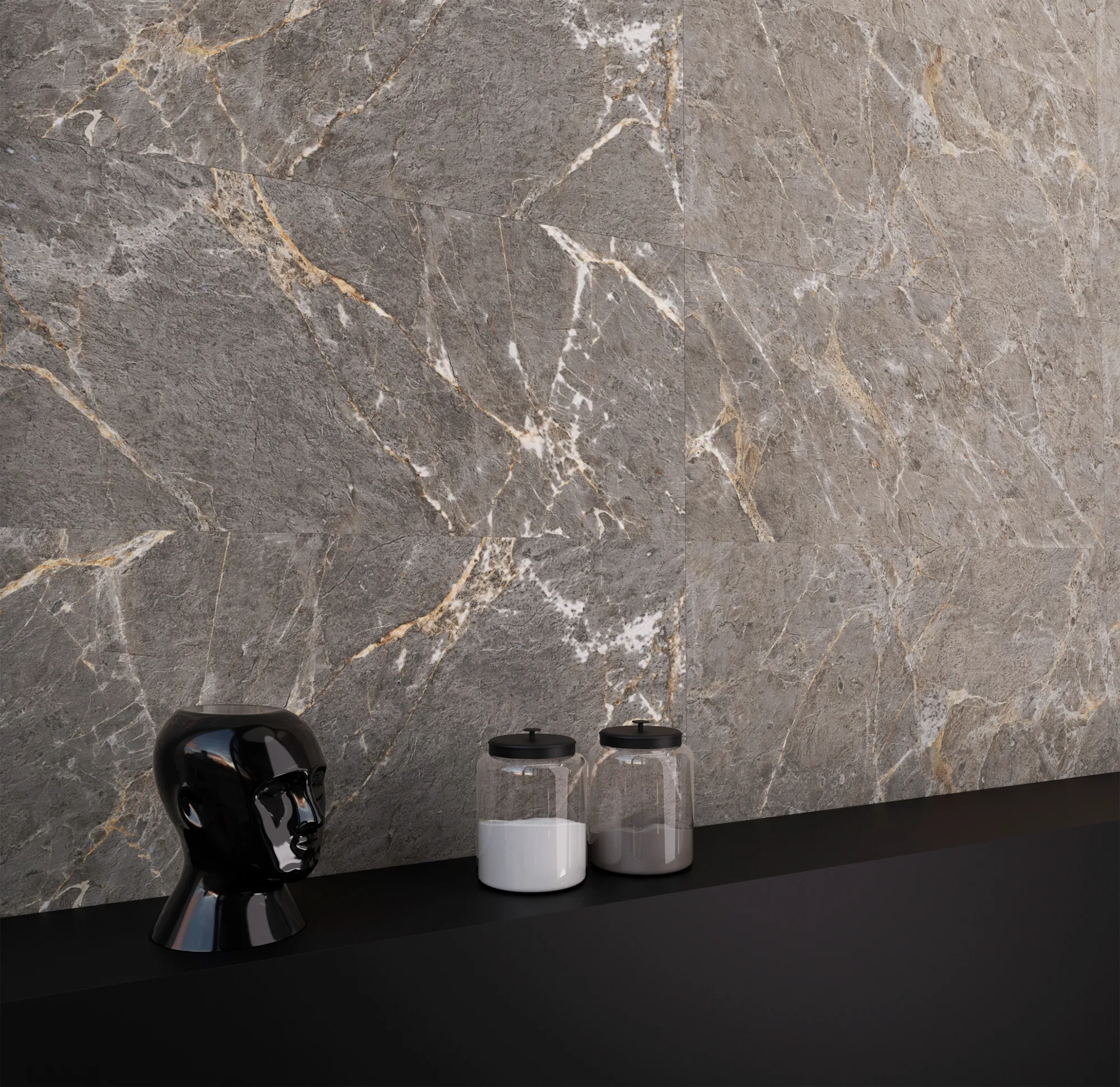 Керамогранит Аркадия Керамика GI8006-B Royal Grey Matt Glossy Ink Punch 60x120 серый