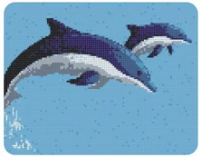 Мозаика NSmosaic F-223 панно голубой 200x200