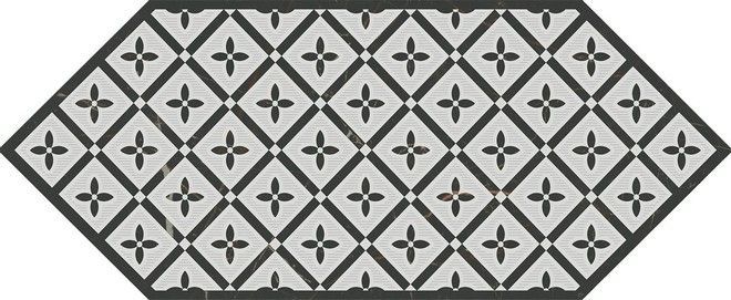 Декор Kerama Marazzi Келуш 5 черно-белый 14x34 HGD\A484\35006