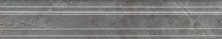 Бордюр Керама Марацци Venezia Риальто серый тёмный глянцевый обрезной 40х7,3