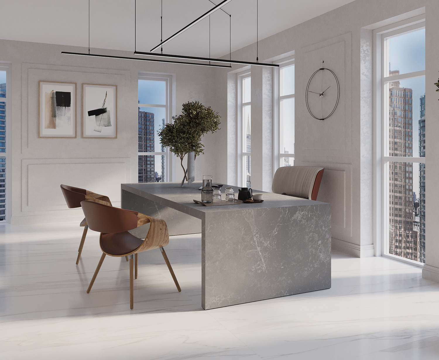 Керамогранит СтароСлэбс Travertine Beige Shape Tech Matt 120x280 бежевый