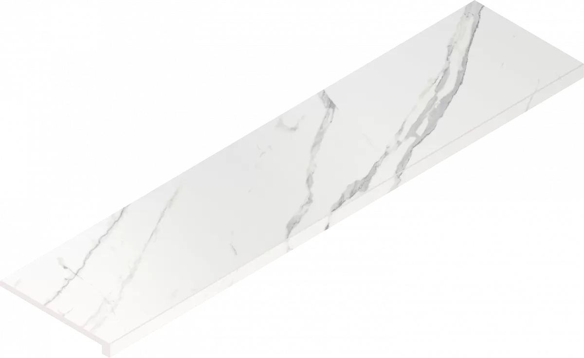 Ступень Италон Стелларис Статуарио Уайт фронтальная 620070002591 белый 33x120