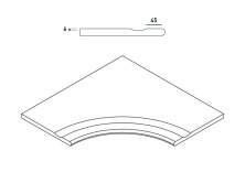 Бортик с выемкой закругленный Italon Room X2 Black 60x60