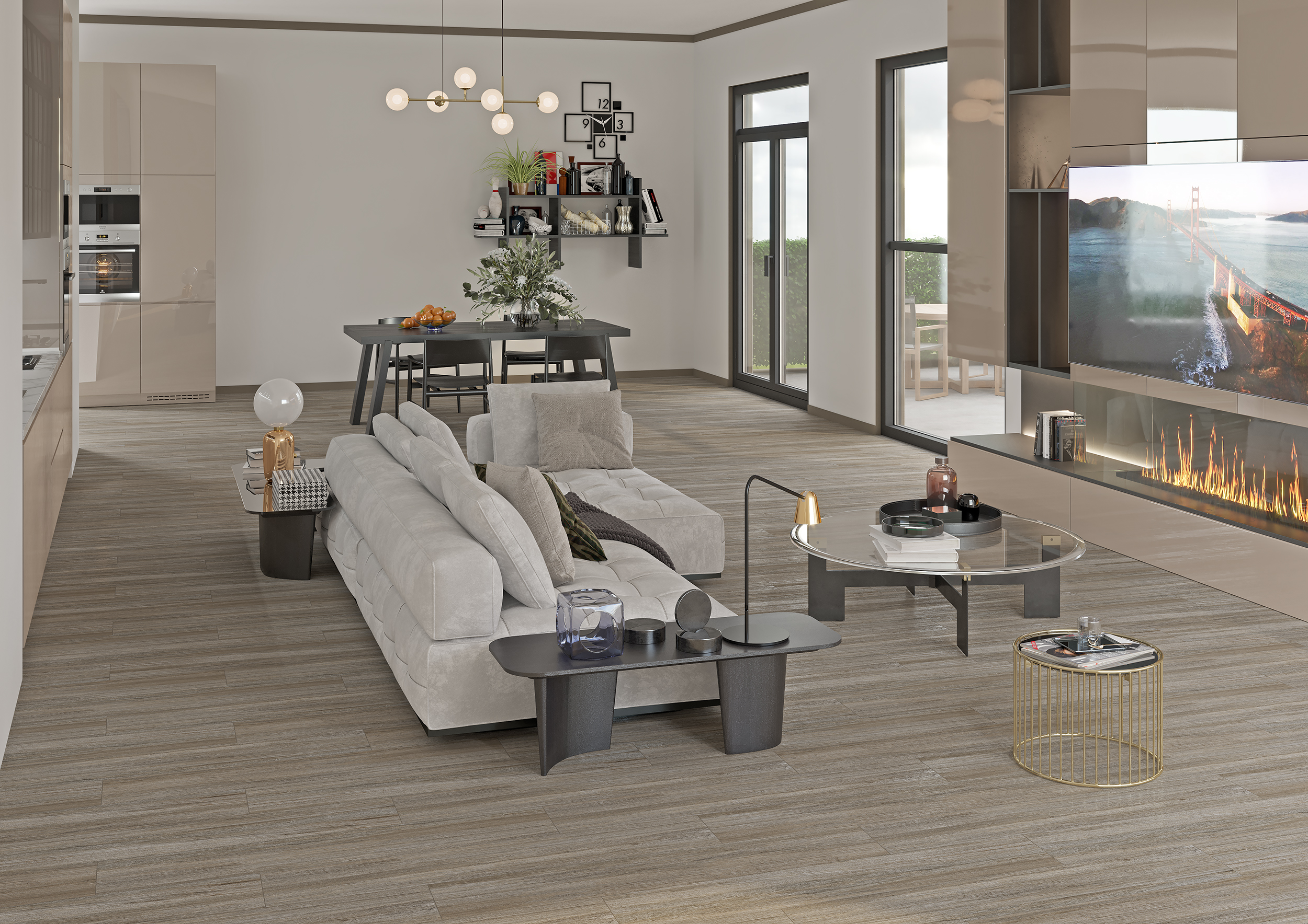 Керамогранит Grasaro Brooklyn Beige 20x120 G-561/MR/200x1200x11