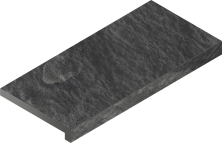 Ступень Italon Материя X2 Титанио 120 угловая правая 620070002846 черный 33x120