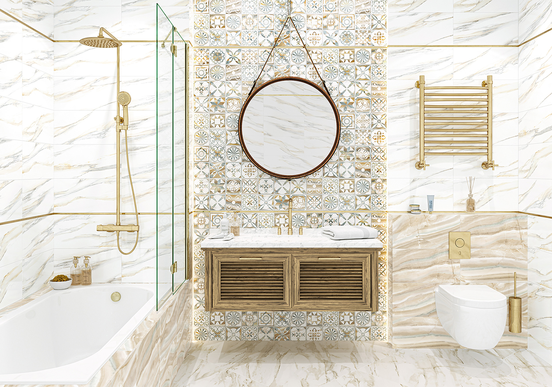 Керамическая плитка Alma Ceramica Варадеро TWU09VRD404 коричневый 24.9x50