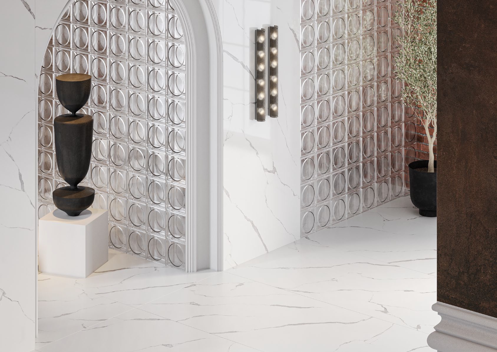 Керамогранит Kerama Marazzi SL1232G0031R6 Статуарио белый обрезной 119.5x320