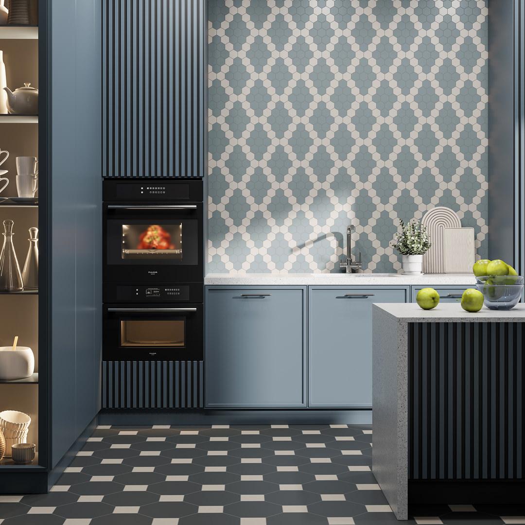 Керамогранит Kerama Marazzi Агуста белый натуральный из 36 частей 30.1x30.1 21058